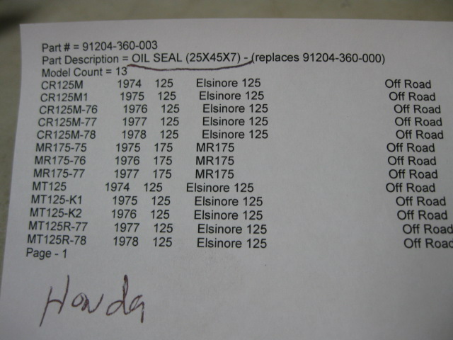 Honda cr 125 part numbers #3